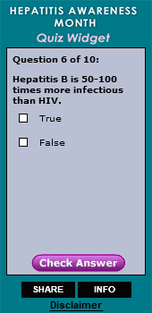 Hepatitis Awareness Month Quiz Widget