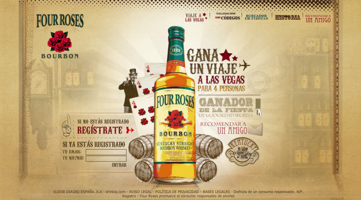 Four Roses Bourbon Contest Microsite