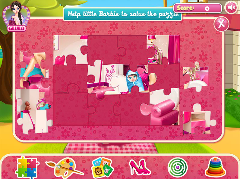 Barbie Super Hero Playing with Baby Barbie