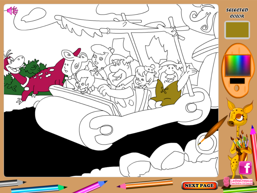Flintstone Online Coloring Book