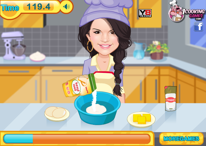 Selena Gomez Cooking Cookies