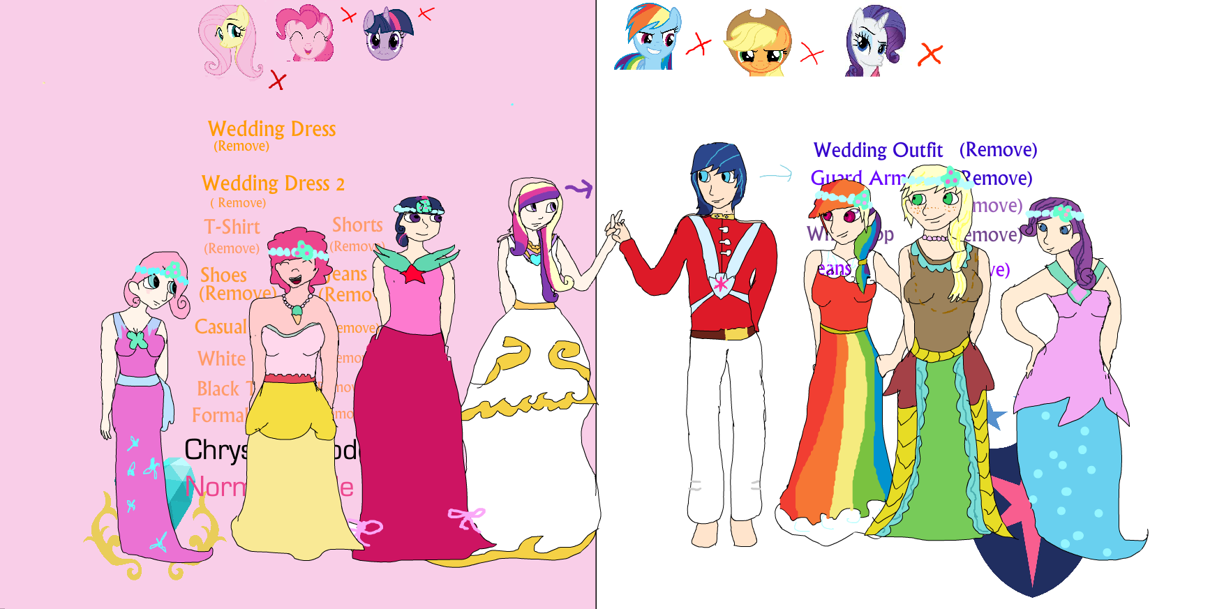 FiM Dress Up: Cadance and Shining Armour