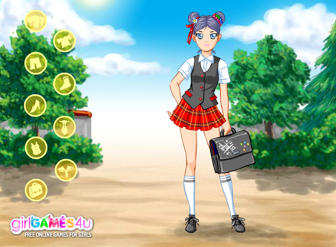 Anime School Girl Dress Up