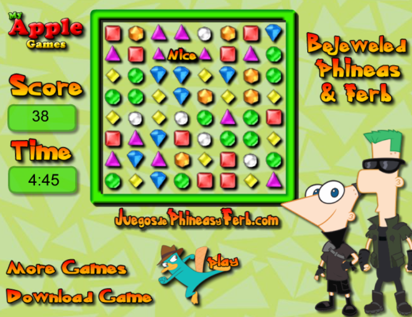 Bejeweled Phineas & Ferb