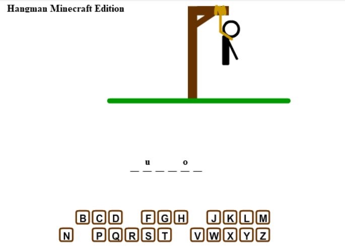 Hangman - Minecraft Edition