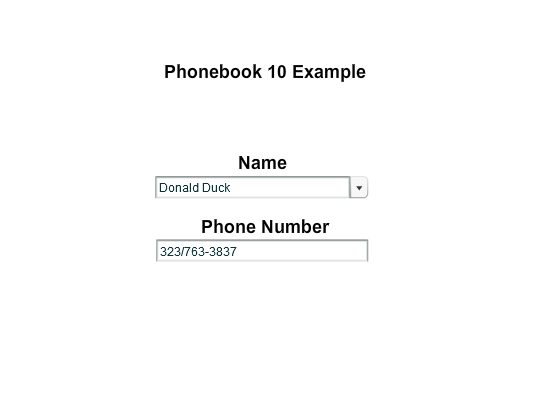 Phonebook 10 Example