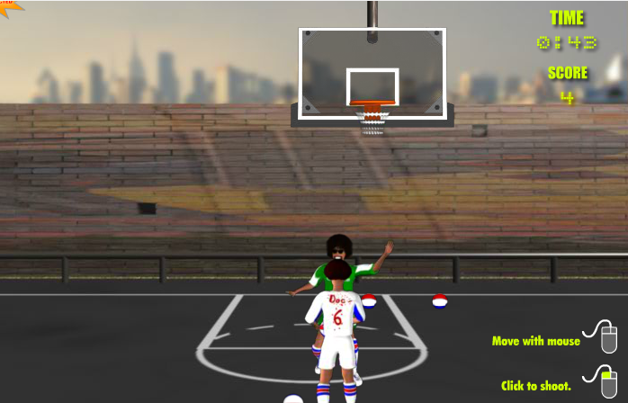 Dr. Dunkenstein in Tricky basket shootout