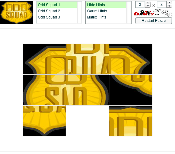 Odd Squad Sliding Puzzle