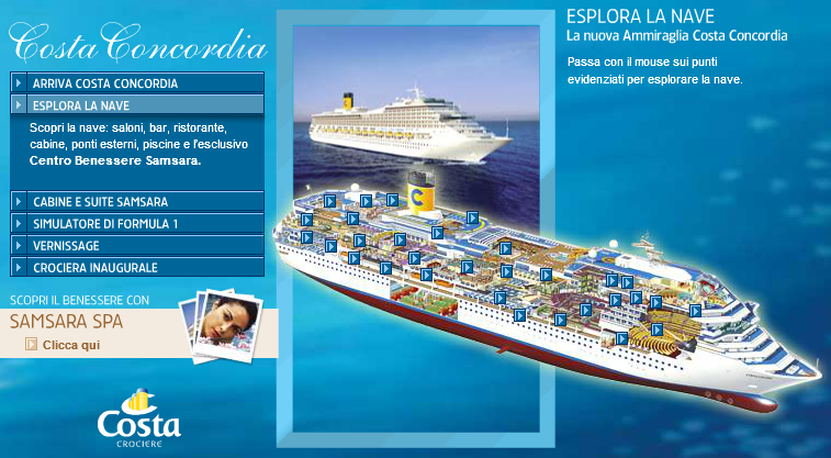 Costa Concordia Microsite