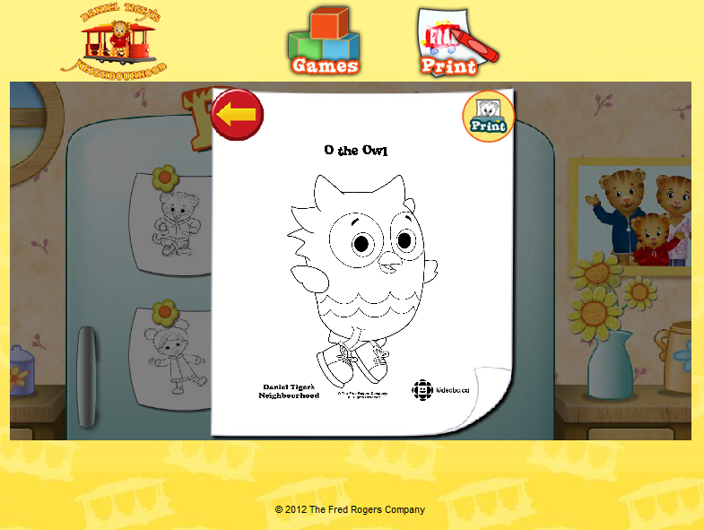 Daniel Tiger's Neighborhood Microsite