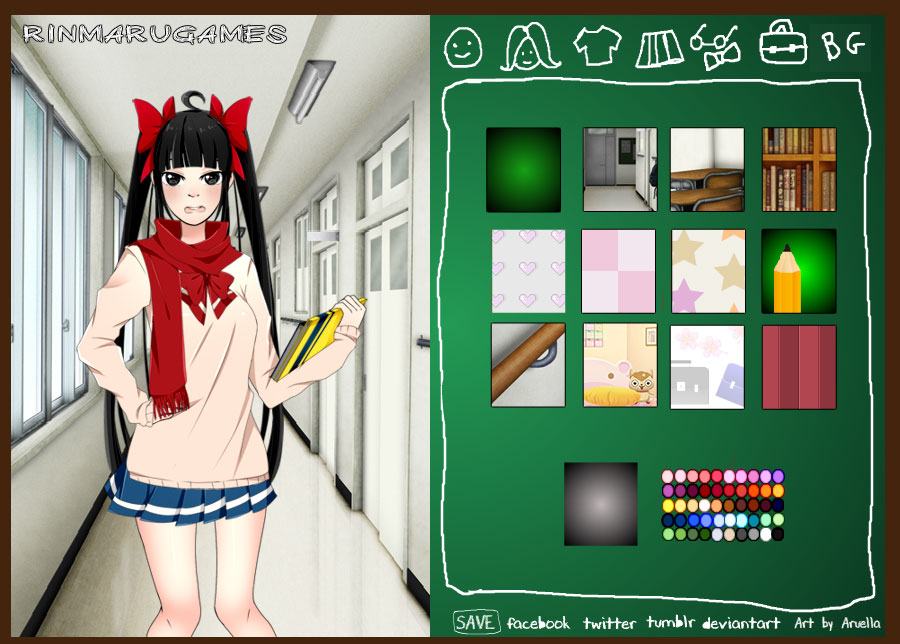 Anime School Girl dress up game 2