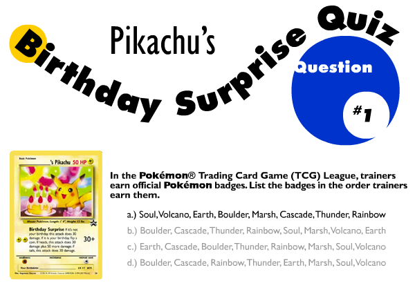 Pikachu's Birthday Surprise Quiz