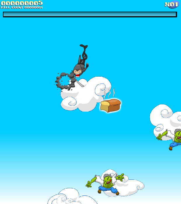 Super Ninja Skydiving Plus Zombies