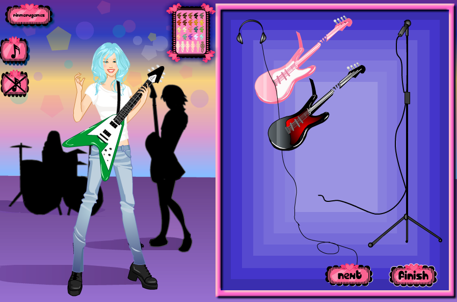 Rocker Girl Dressup Game