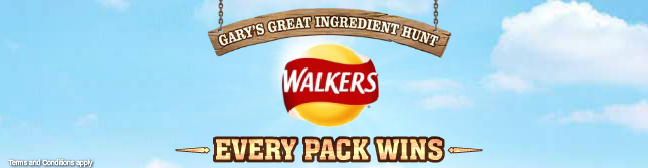 Walkers Gary's Great Ingredient Hunt Banner