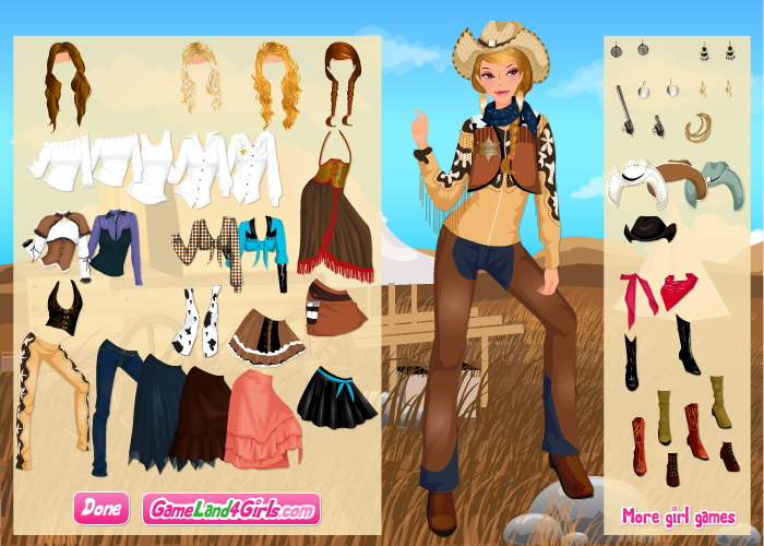 Western Girl Dress Up