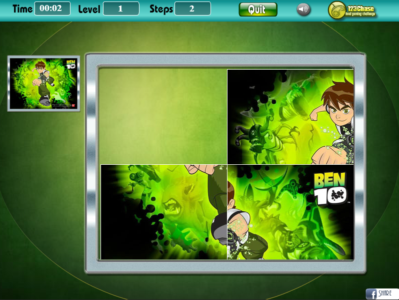 Ben 10 Sliding Puzzle