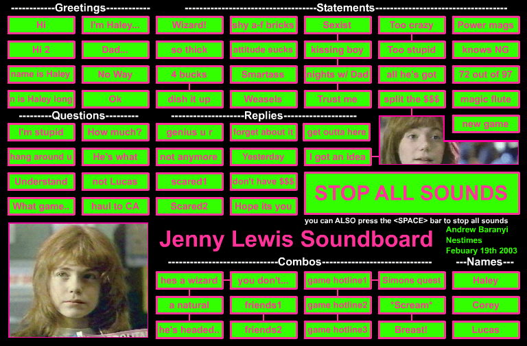 Jenny Lewis Soundboard