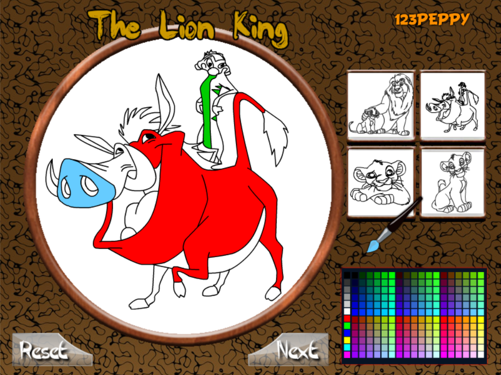 The Lion King Online Coloring Page