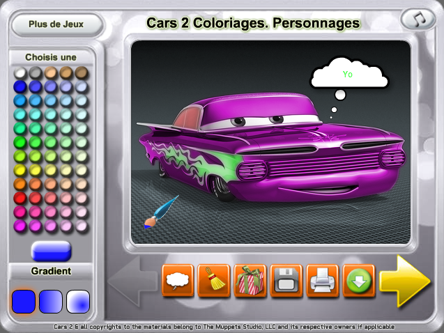 Coloring Cars 2 Characters