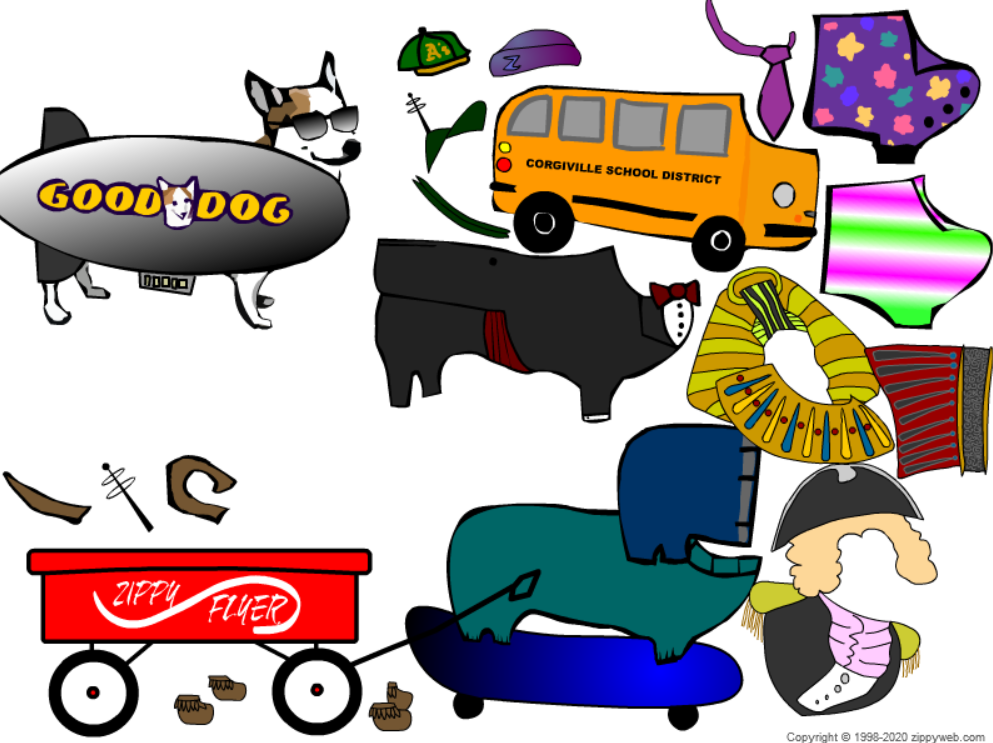 Dress Zippy in Funky Clothes