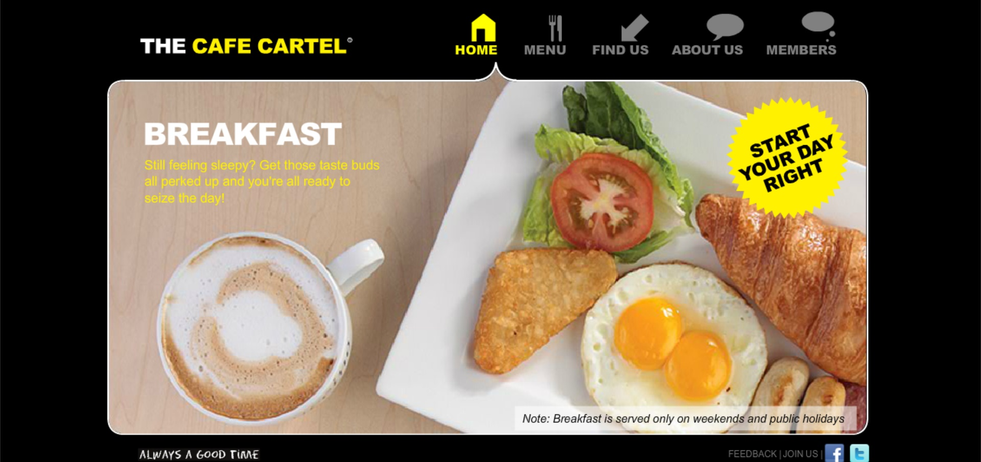 The Cafe Cartel 2011 Website (Singapore)