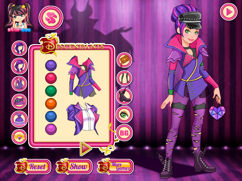 Disney Descendants Mal Dress Up Game