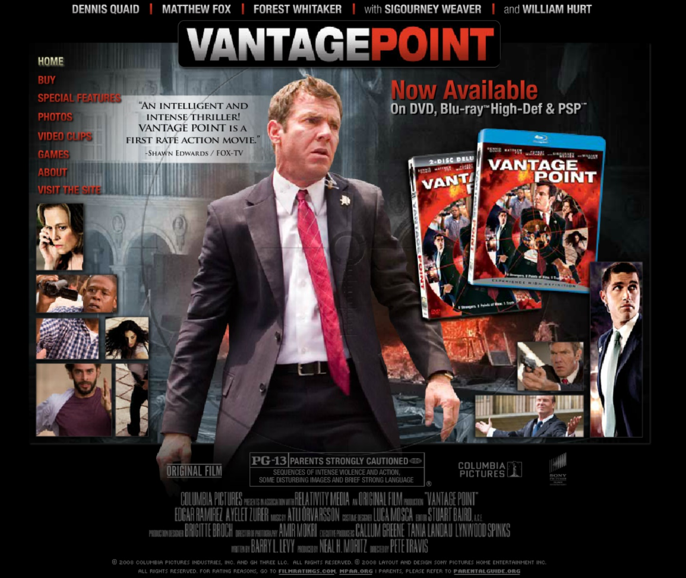 Vantage Point (Movie): Sony Pictures Microsite