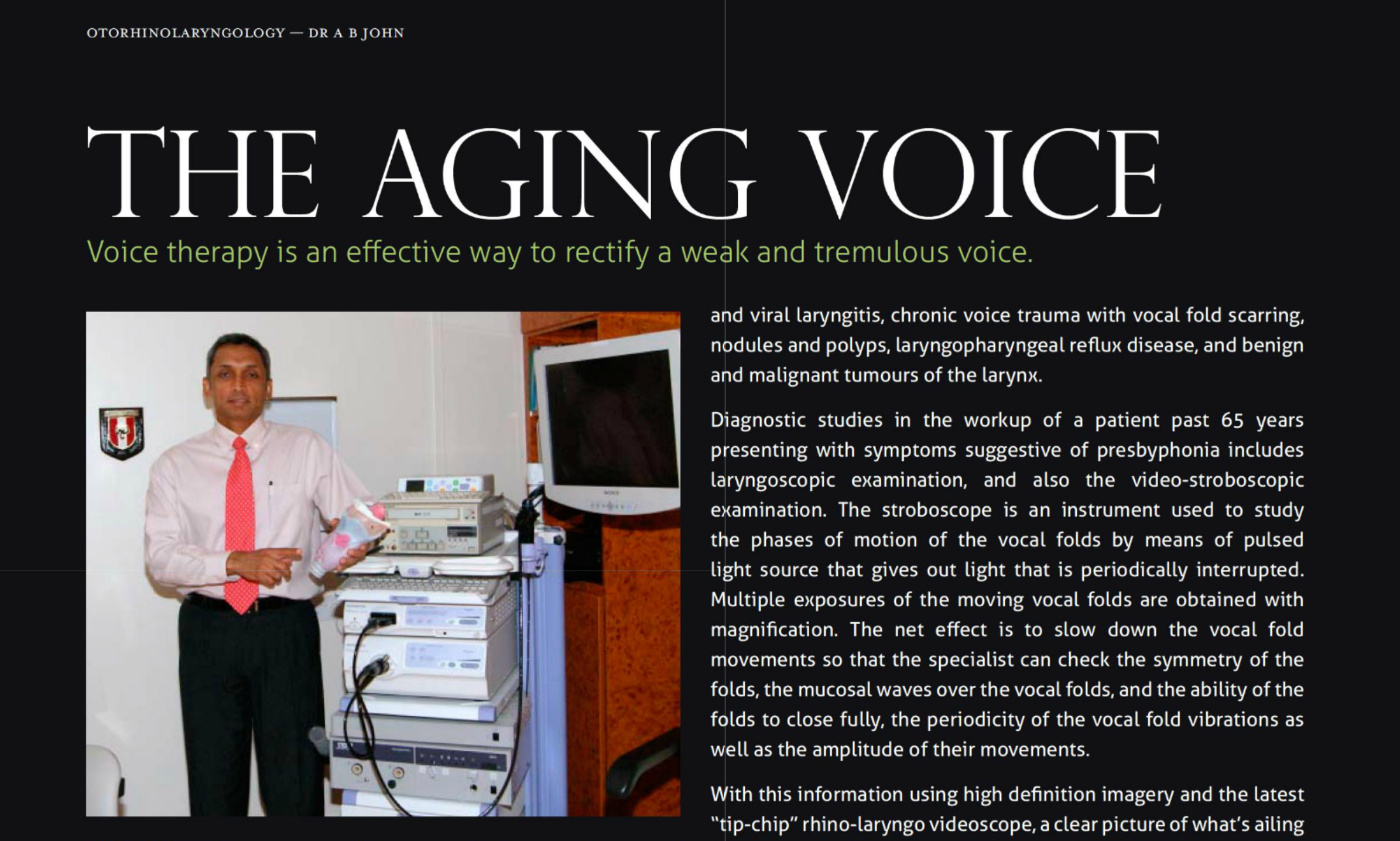 The Aging Voice April 2011