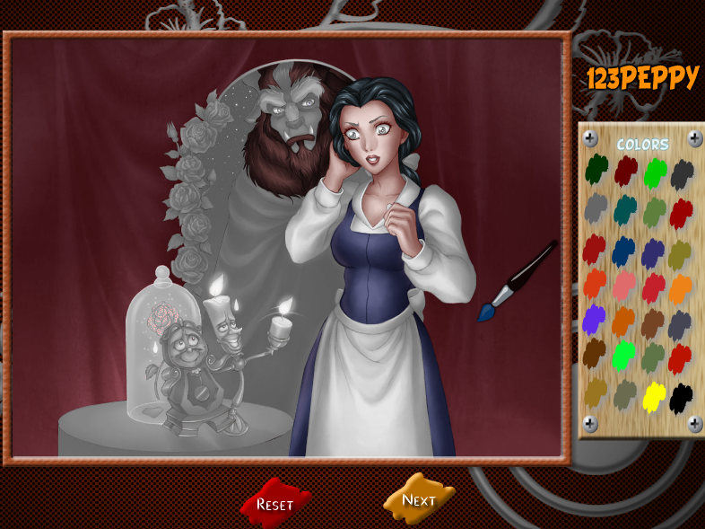 Princess Belle Online Coloring Page