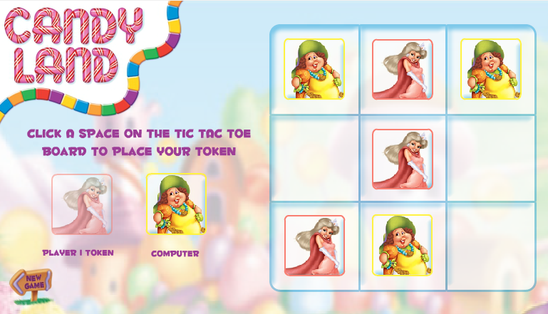 Candy Land: Mama Gingertree's Tic Tac Toe