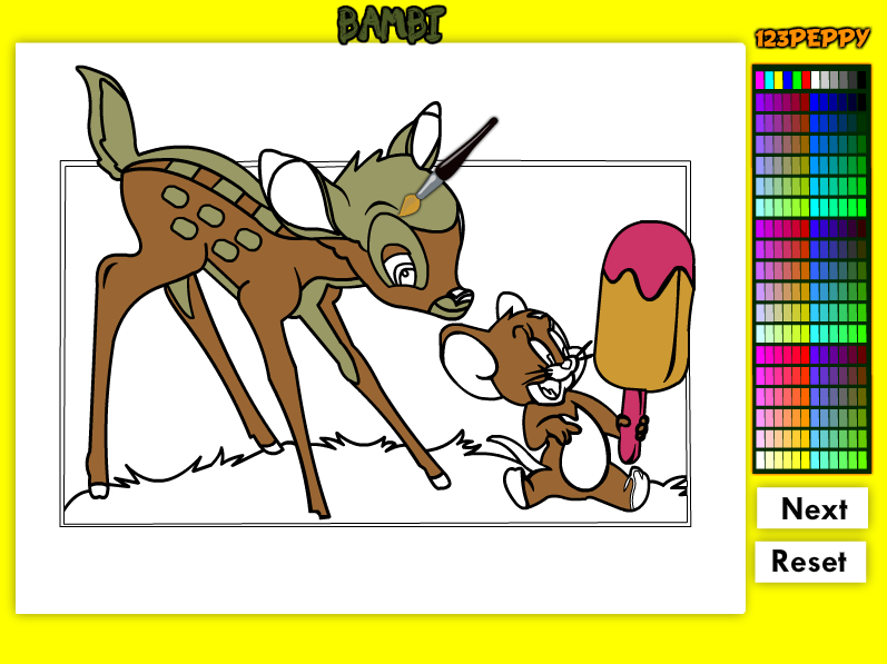 Bambi Online Coloring Game