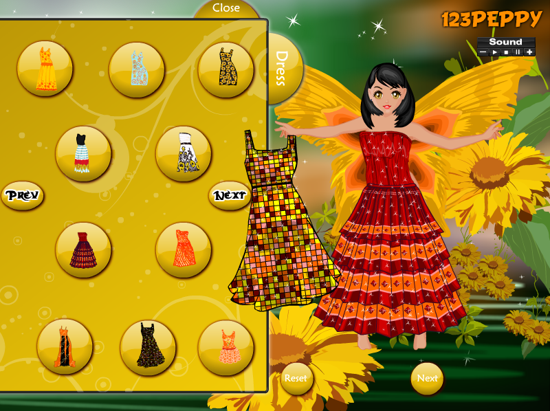 Sunflower Fairy Dress Up Game