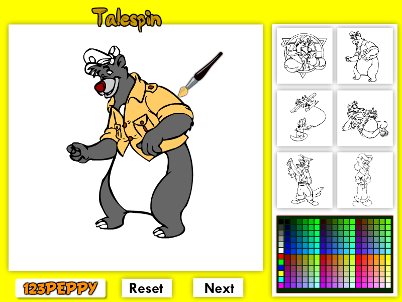 Talespin Colouring Page