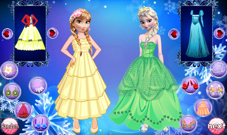 Frozen Free Fall: Frozen Girl Dressup