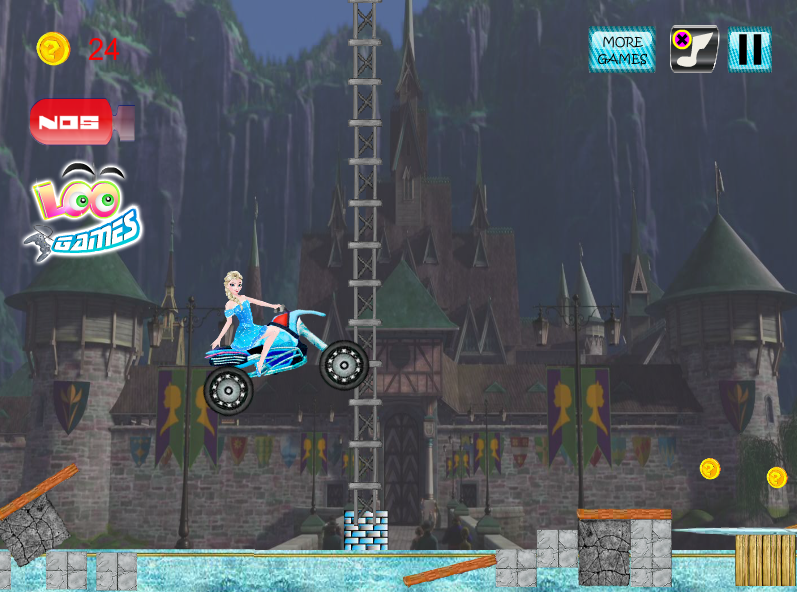 Elsa Rides To Castle