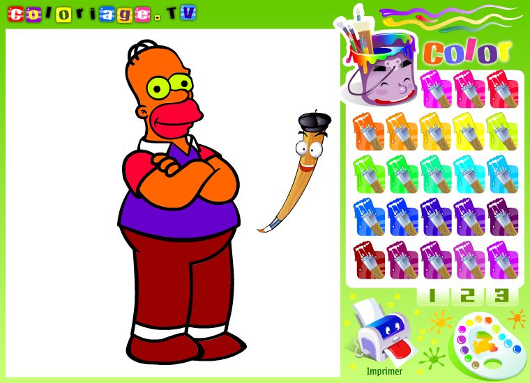 Homer Simpson Coloring