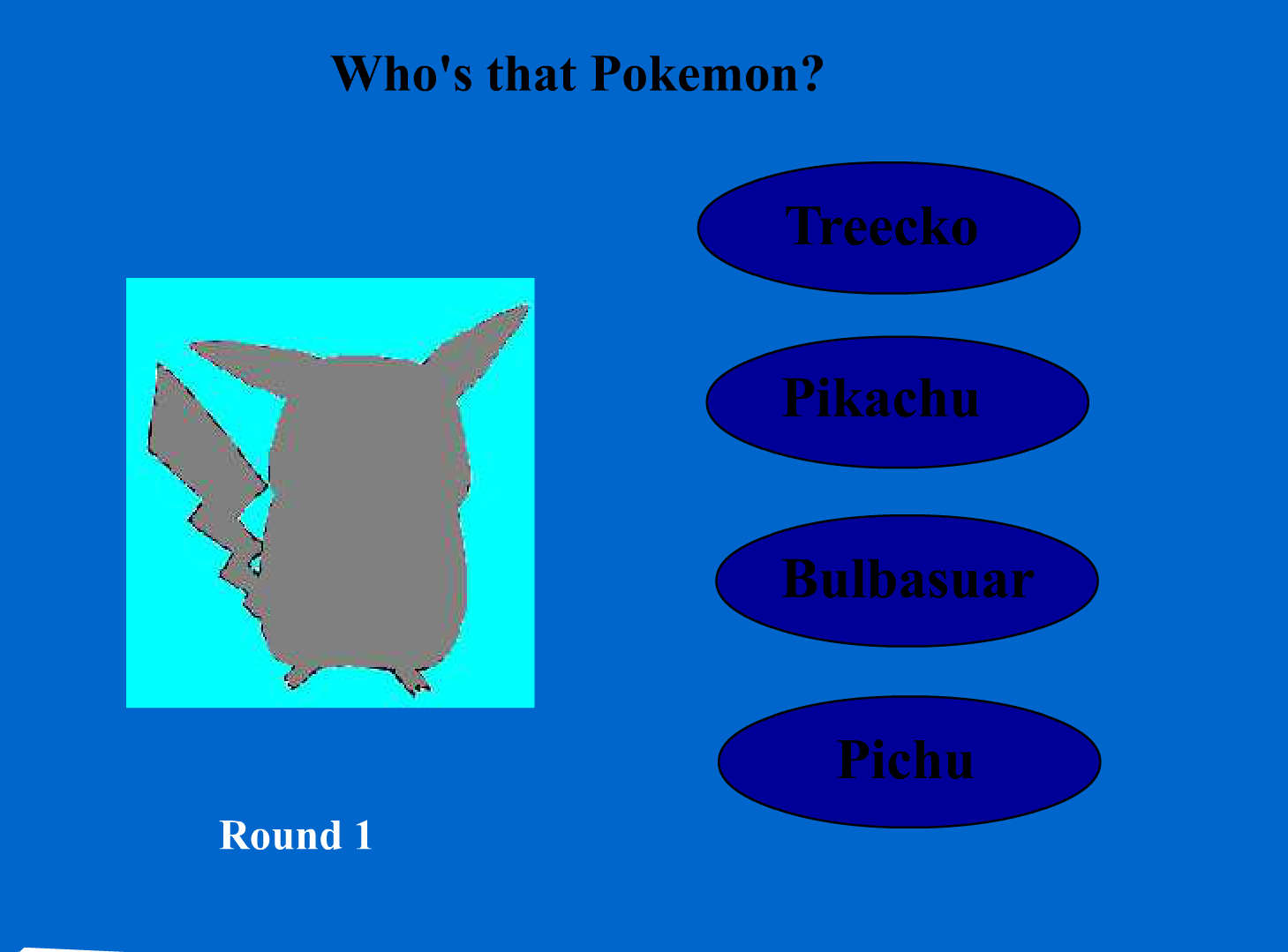 Who's That Pokemon Game