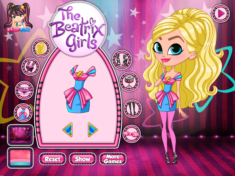 The Beatrix Girls: Ainsley Dress Up Game