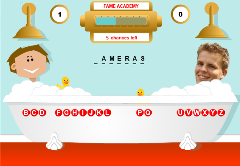 Celebrity Bathtime - Fame Academy