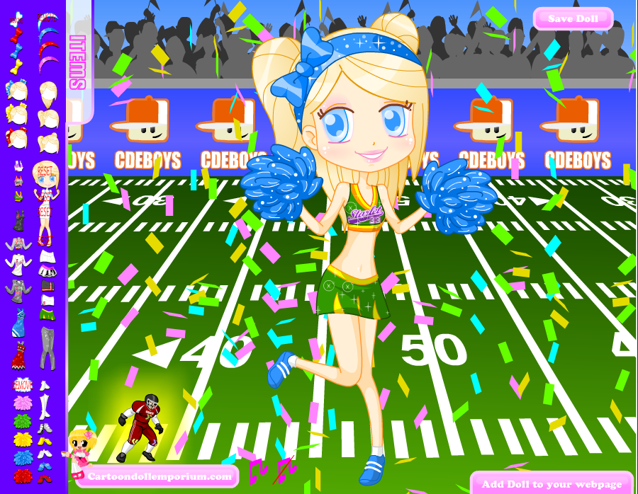 Football Cheerleader Dressup