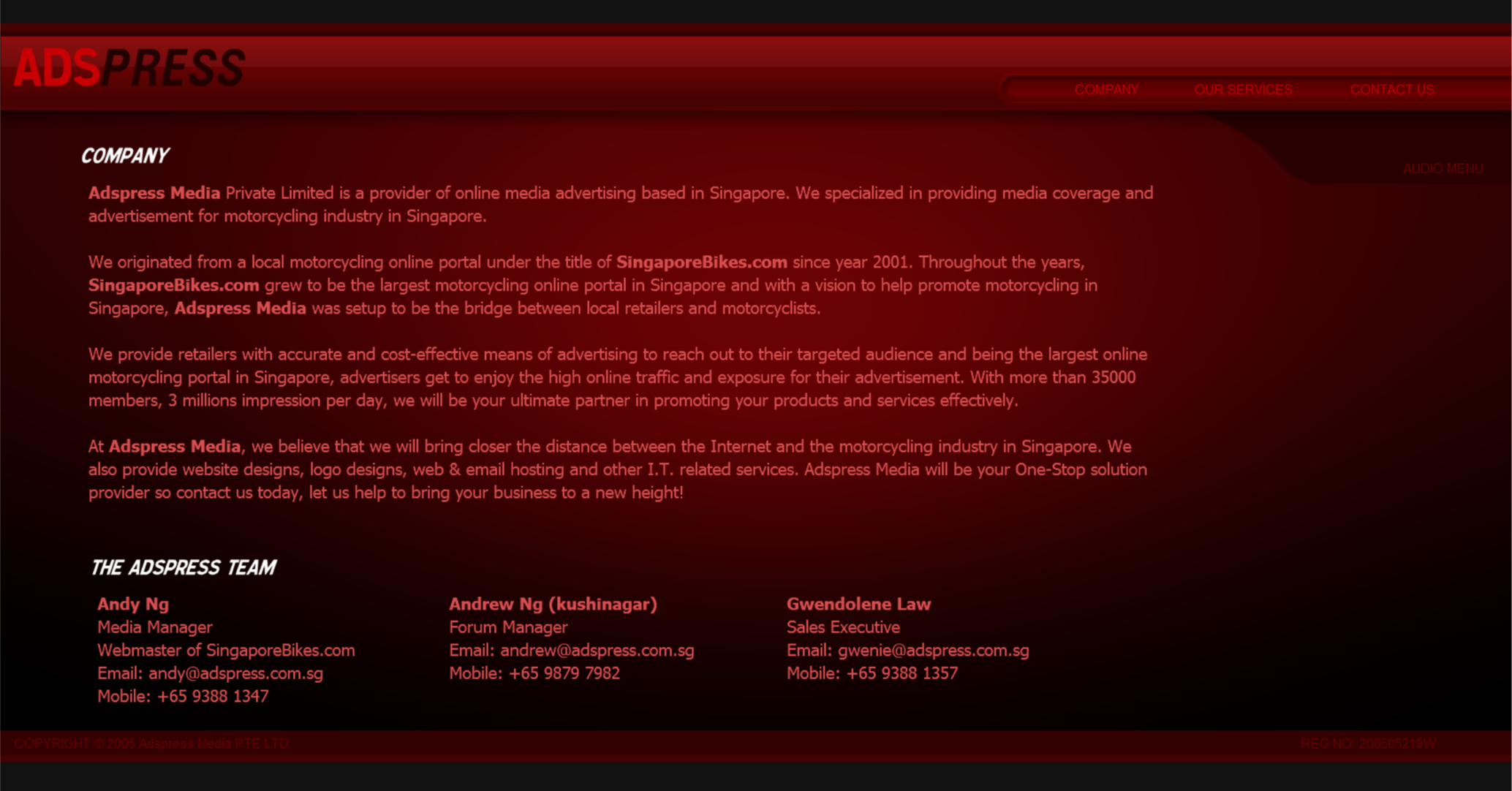 Adspress Media Pte Ltd Microsite (Singapore)