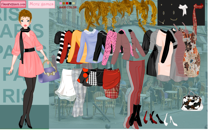 A Trip to Paris Dress Up Game