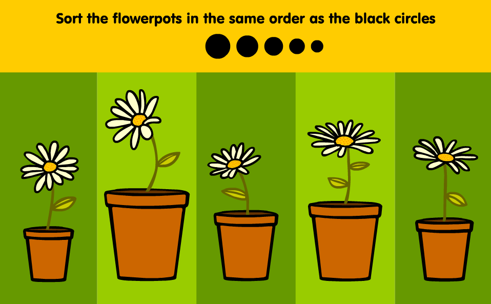 Sort the Flowerpots