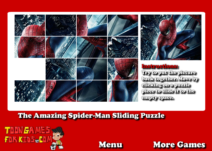 The Amazing Spider-Man Sliding Puzzle