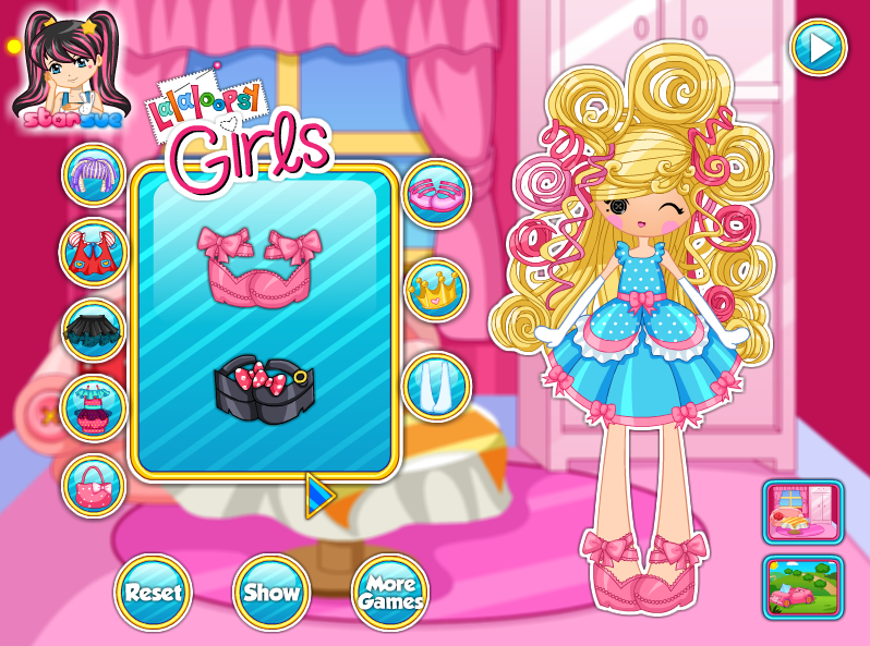 Lalaloopsy Girls Cinder Slipper Dress Up Game