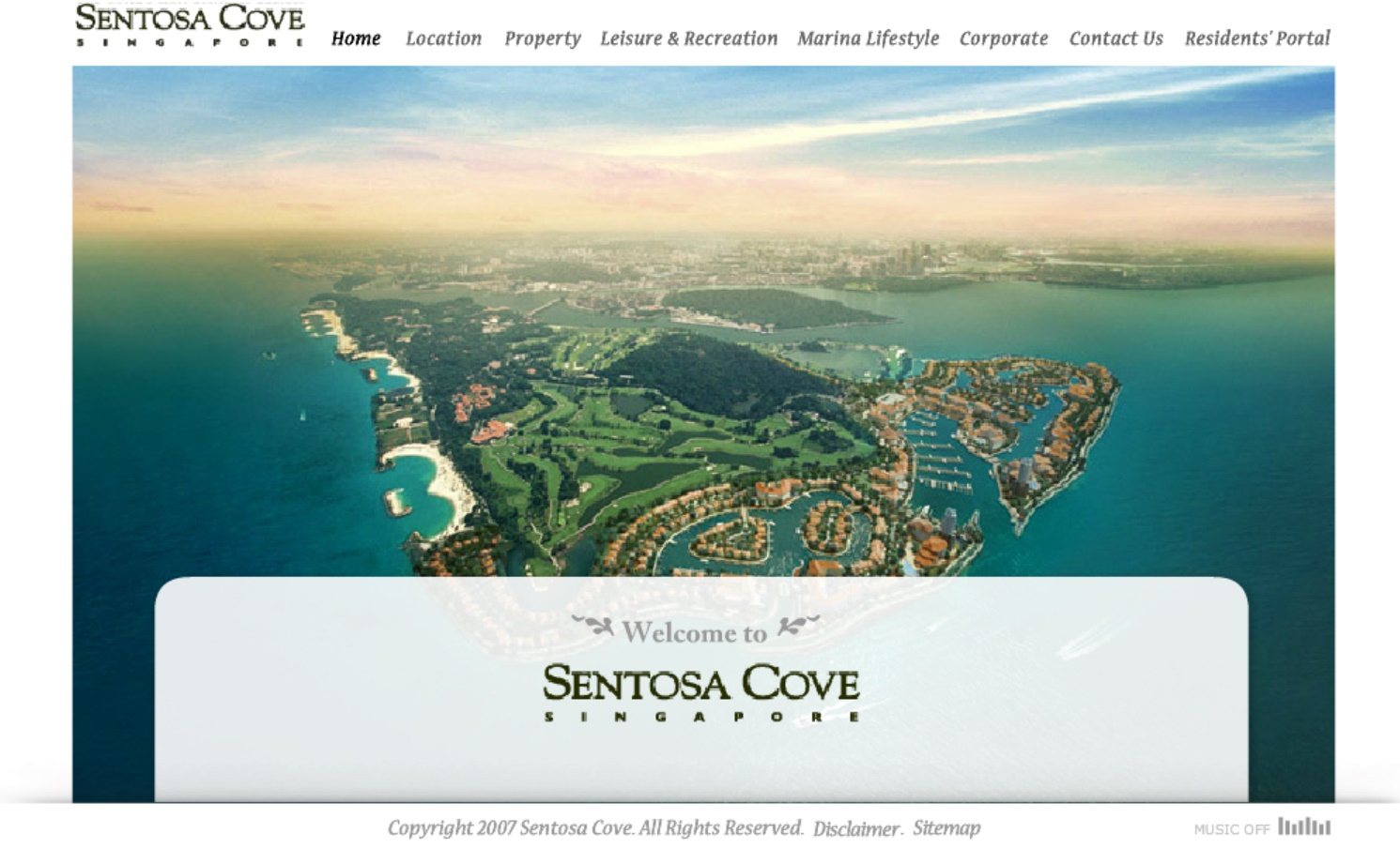 Sentosa Cove Website (2007)