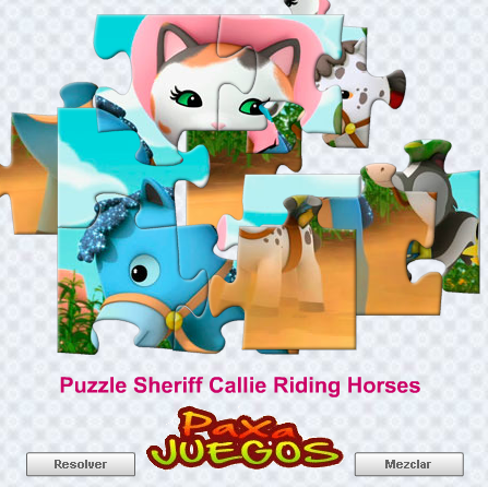 Puzzle Sheriff Callie Riding Horses