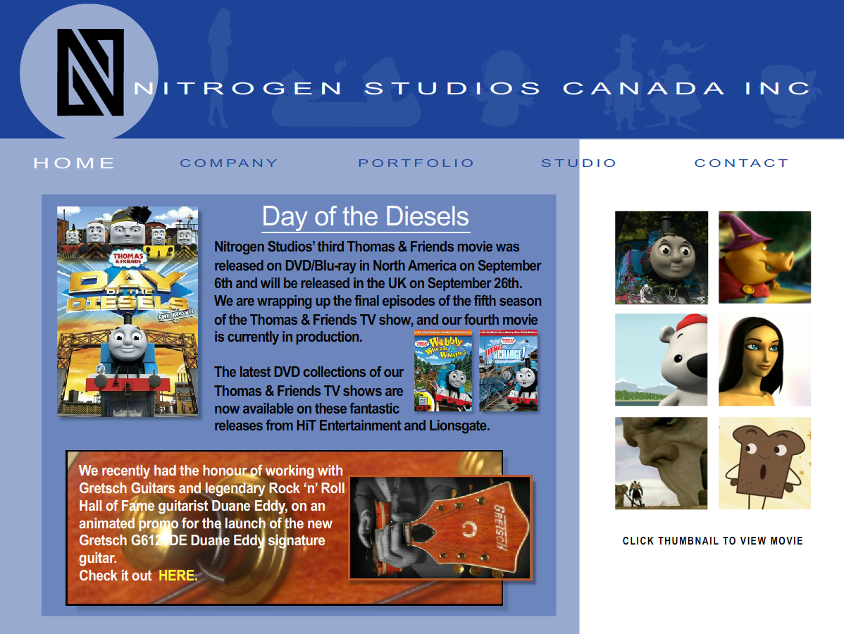 Nitrogen Studios Microsite (2012)