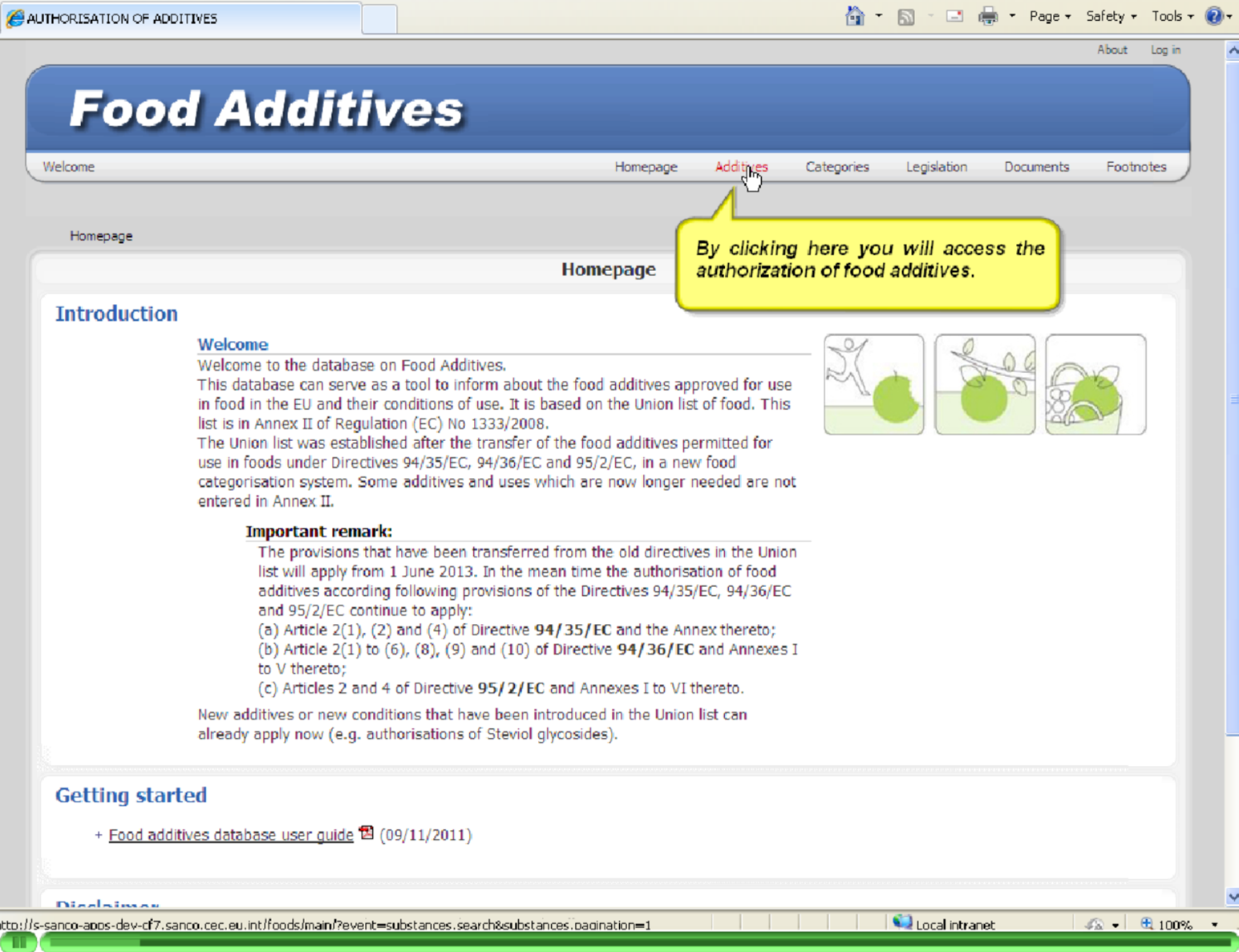 European Commission: Food Additives Flash Presentation